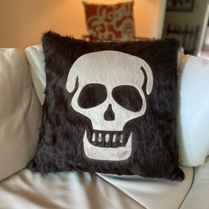 Decorative hair on hide pillow